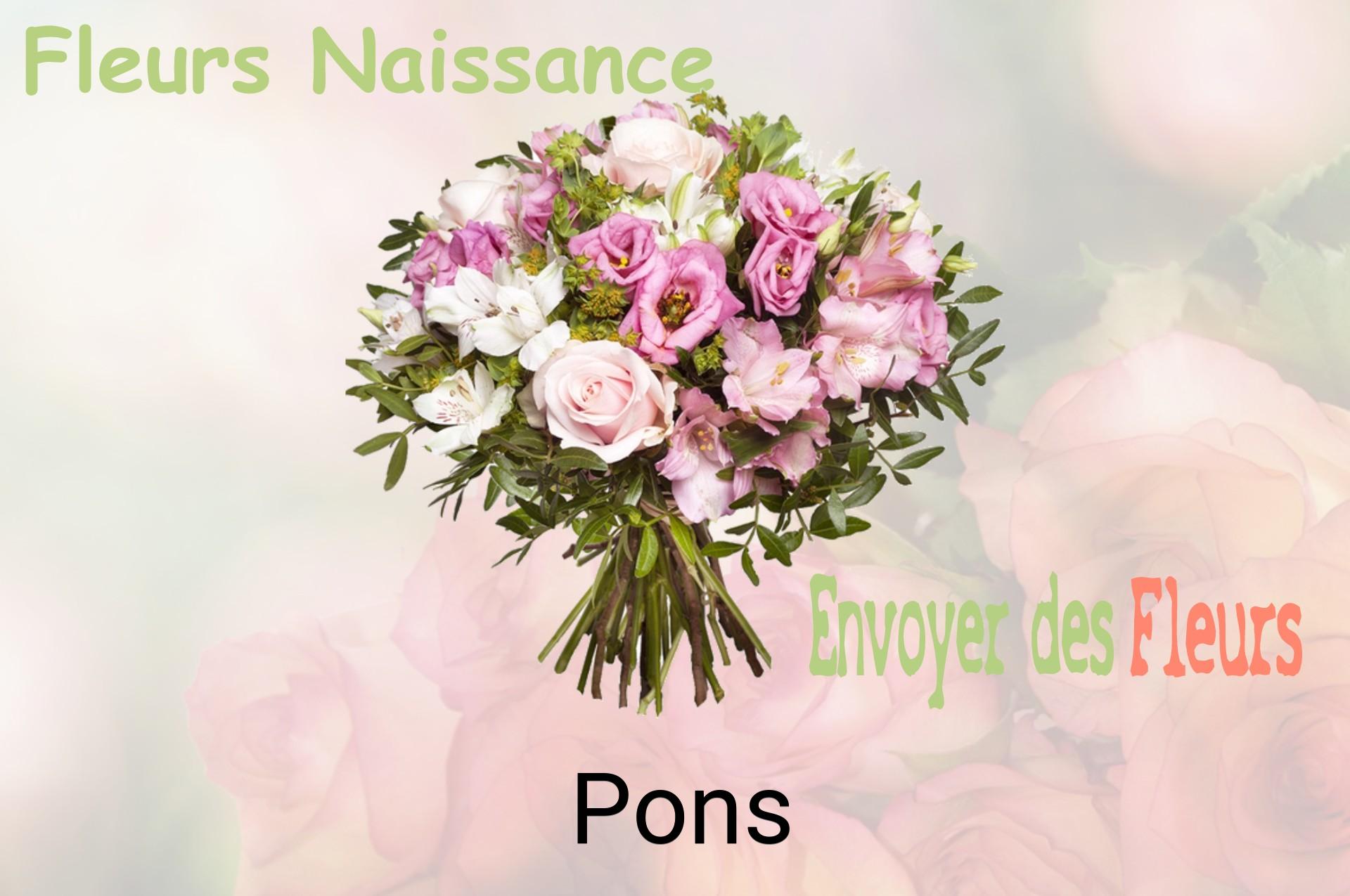 Bouquet de fleurs de naissance livré à Pons