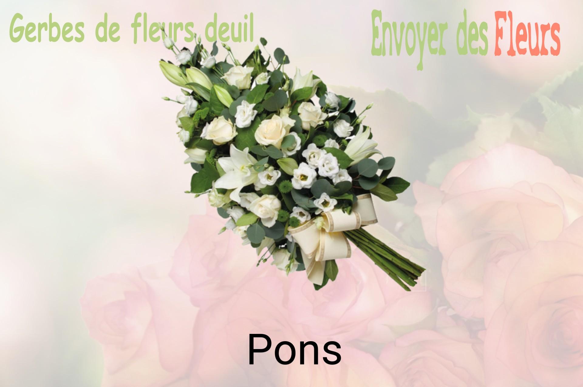 Gerbe de fleurs de deuil livrée à Pons